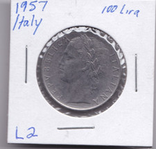 1957 Italy 100 Lire L2