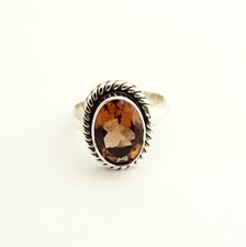 Alessandrite Sint. Anello Cambia Colore 925 Argento Rosso - Verde Gioiello