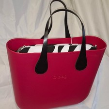 O bag MINI - Borsa Nuova Originale O bag col. Tomato Int. Zebra  Manici Nero