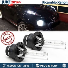 2 Lampade XENON D2S PER Nissan Juke dal 2014 RICAMBIO 35W 6000K HID GHIACCIO