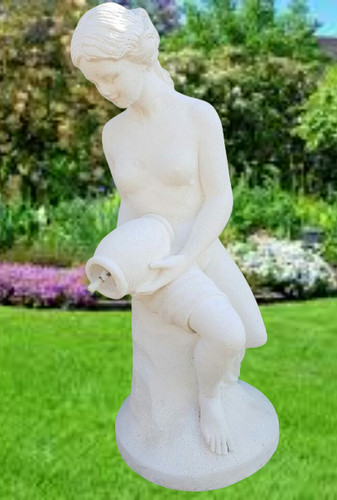 Statua fontana laghetto - statua,