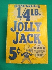 Curtiss Jolly Jack scatola caramelle vintage 1936 mascotte figura pubblicità Chicago