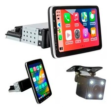 AUTORADIO 1 DIN ANDROID CON SCHERMO ESTRAIBILE DA 10" CARPLAY GPS WIFI 4GB+64GB