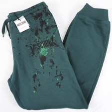 Felpa Moschino Couture 100% cotone stampa logo colore verde - uomo taglia US 32