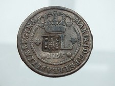 80 Réis contremarqué sur une