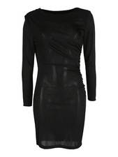 unique Abito donna drappeggiato a tubino con maniche lunghe