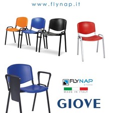 SEDIA SEDIE UFFICIO ATTESA ERGONOMICA CONVEGNI CONFERENZE GIOVE COLORI VARI