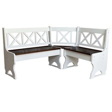 Panca angolare in pino LEGNO MASSELLO VARI COLORI eco bianco/noce - NUOVO