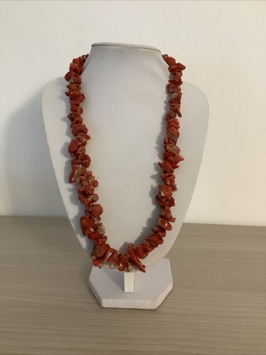 Collana corallo semi grezzo - collana,