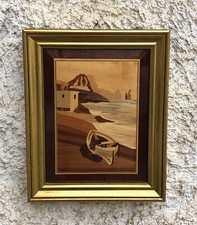 Quadro Vintage Marina Intarsio In Legno Sorrentino