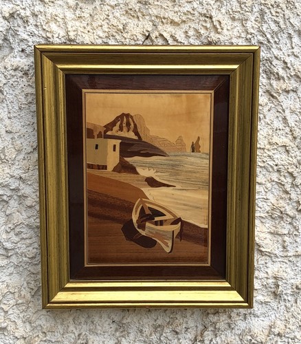 Quadro vintage marina intarsio - vintage,