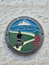 Vespa Club d'italia placca Metallica badge Plaque Plakette Rara Audax