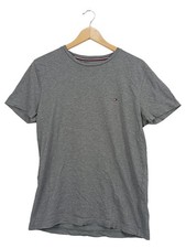 T-shirt uomo Tommy Hilfiger grigia taglia M casual cotone