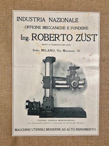 Trapano radiale monopuleggia
