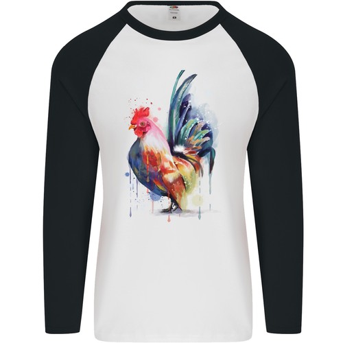 Pollo acquarello uomo - acquarello, l/s