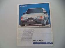 advertising Pubblicità 1985 FORD FIESTA XR2 XR 2