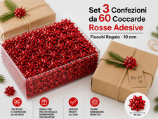 Fiocchi regalo rossi adesivi - rossi,