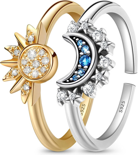 Sole luna anello donna - luna,