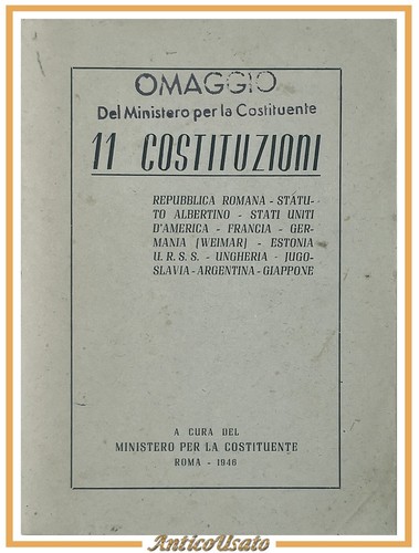 Costituzioni cura del - 11, a