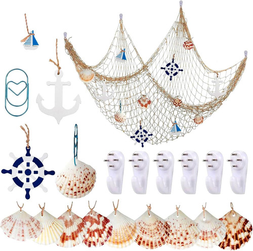 Rete pesca decorativa con - rete, da