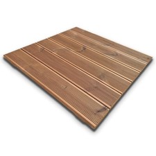 Pedana doccia antiscivolo in legno 70x70 cm in pino termotrattato, spess. 4,5 cm