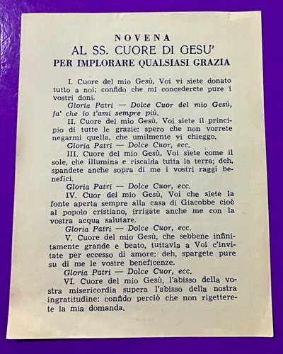 Santino novena sacro - al, cuore