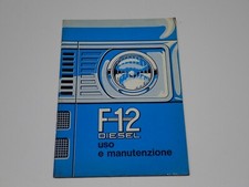 ALFA ROMEO F 12 DIESEL MANUALE LIBRETTO USO E MANUTENZIONE1973