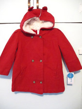 Giacca invernale Carter's Shearling foderata cappuccio art rossa nuova con etichetta taglia 18 mesi