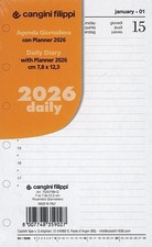 Ricambio Organizer Agenda Giornaliera 2026 cm. 7,8x12,3