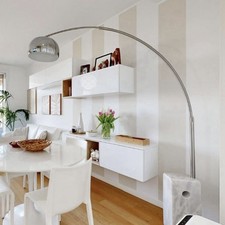 Lampada Ad Arco Con Base In Marmo