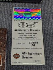 Harley Davidson 95th Anniversary Reunion Set Box Patch Adesivo Mappa Percorso