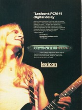1983 Print Ad of Lexicon PCM 41 processore di ritardo digitale con Steve Morse The Dregs