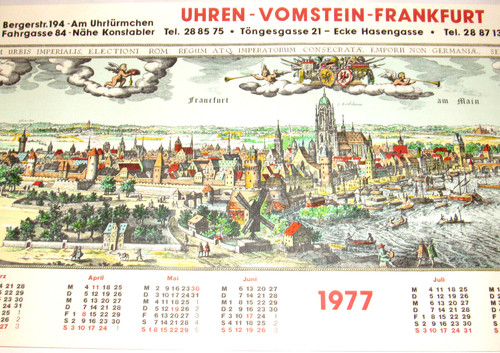 Calendario vintage 1977 - calendario,