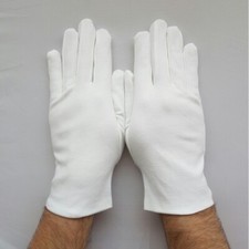 Gants blancs en coton pour