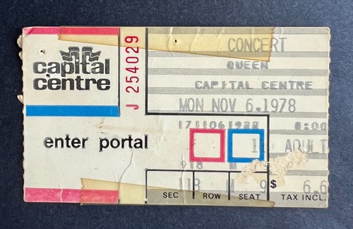 Biglietto concerto queen 1978 - concerto,