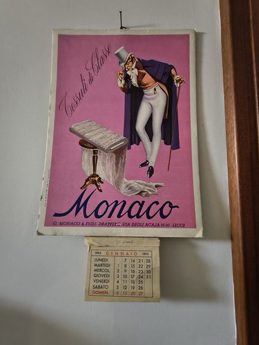 Calendario pubblicitario 1952 - calendario,