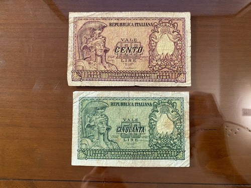 Lotto banconote lire 100 - banconote,