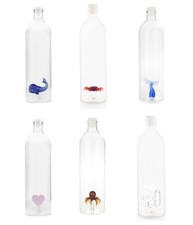 Balvi Bottiglia acqua vetro borosilicato decoro interno L. 1,2 con tappo