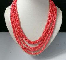 Collana Vetro Corallo Perline