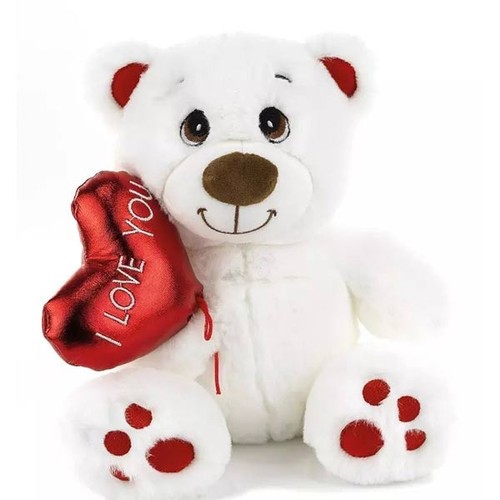 Peluche orso bianco cm - orso, h.20