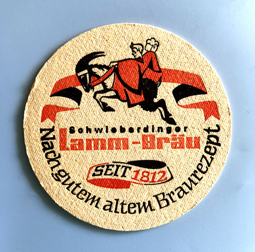 Vecchio sottobicchiere birra