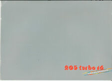 Catalogue prospekt brochure commerciale Peugeot 205 Turbo 16 1984 FR - dossier
