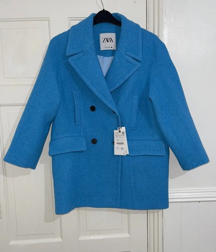 Cappotto doppiopetto zara blu - cappotto,