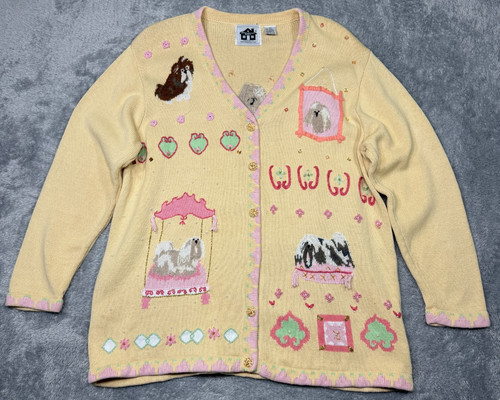 Maglione cardigan cane