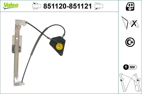 Alzavetro valeo 851120 per - alzavetro, vw
