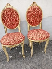 COPPIA SEDIE LACCATE CON BORDI