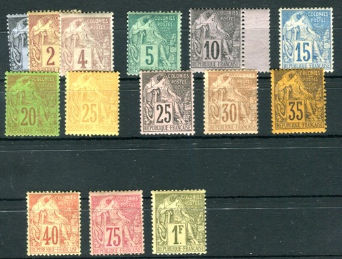 Colonie francesi 1881 yvert - colonie,