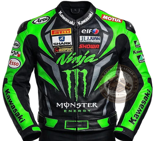 Giacca moto uomo pelle - uomo, verde