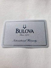 BULOVA Certificato Di Garanzia
