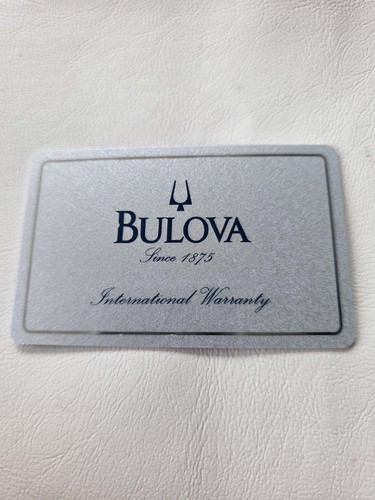 Bulova certificato garanzia - bulova,